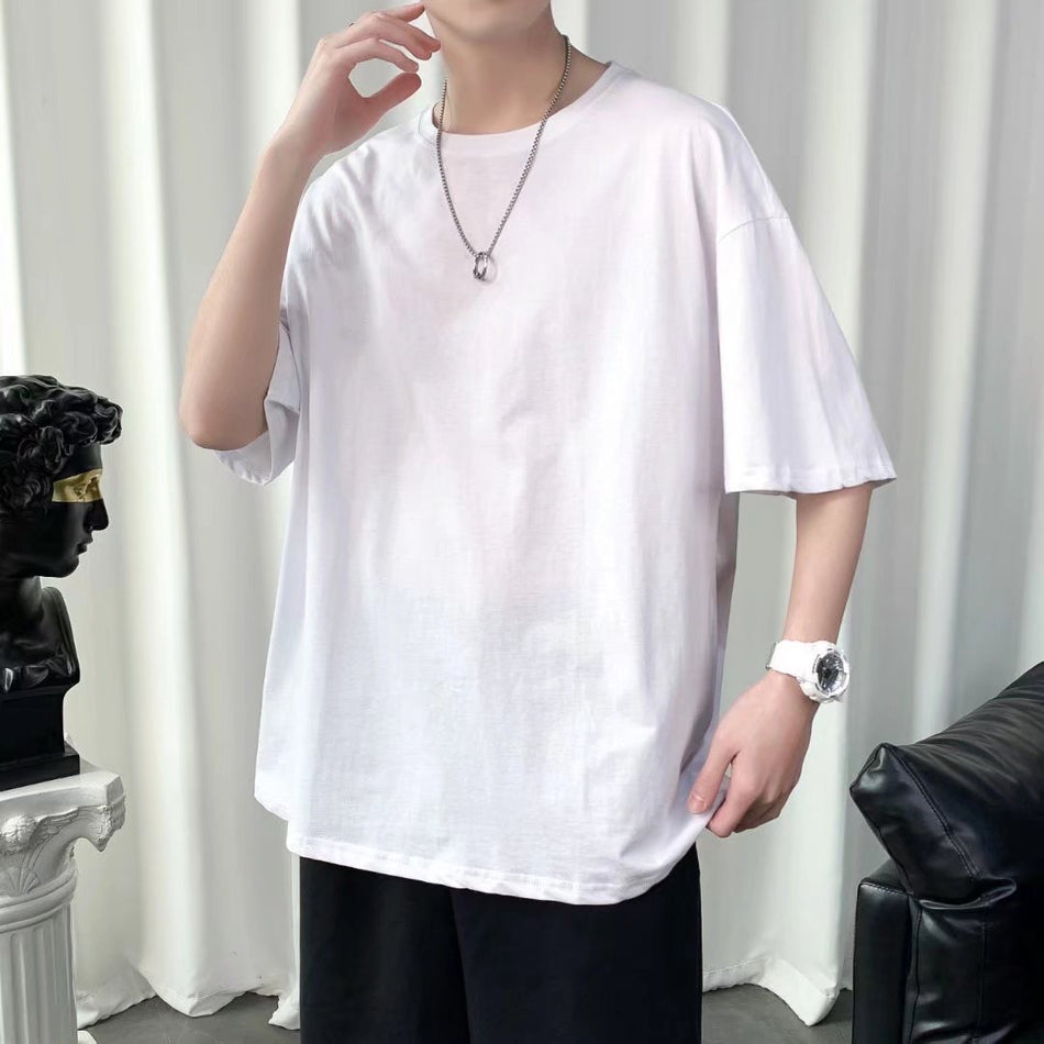 Men's Premium Loose Fit Minimalist Half-Sleeve T-Shirt