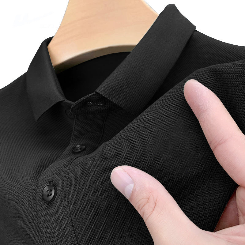 Men's 220g Heavyweight Solid Color Short Sleeve Polo T-Shirt