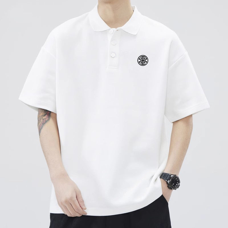 Unisex Couple Style Short Sleeve Polo T-Shirt Casual Sports Top