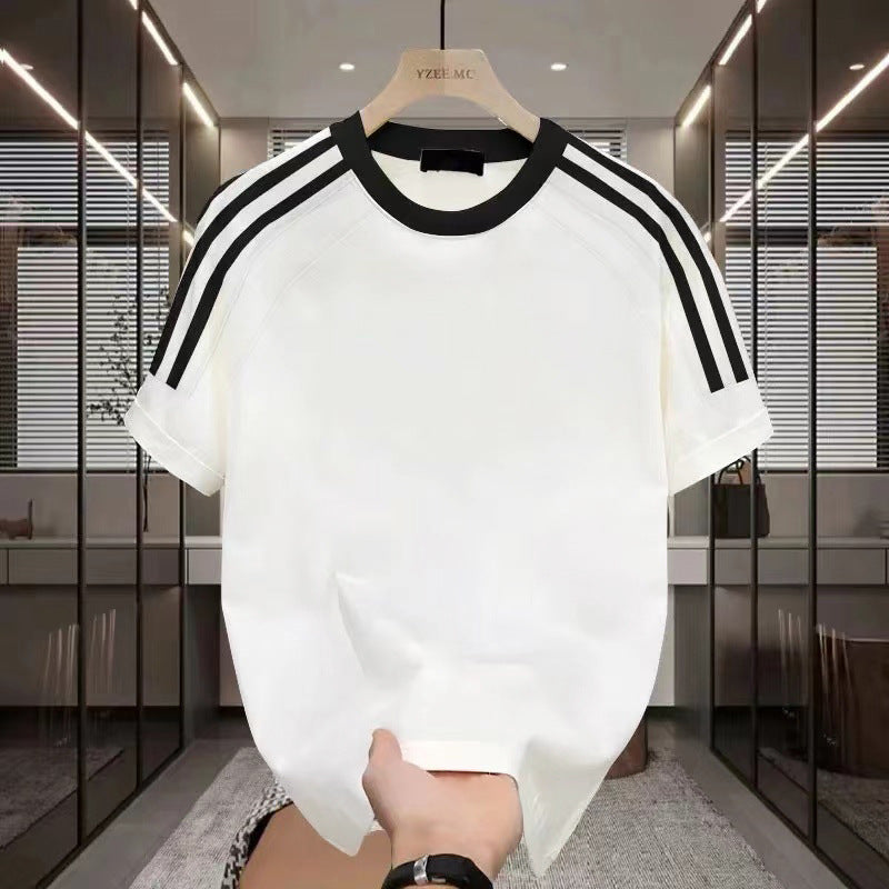 Men’s Retro Raglan Cotton Loose Fit Casual T-Shirt Summer Tee