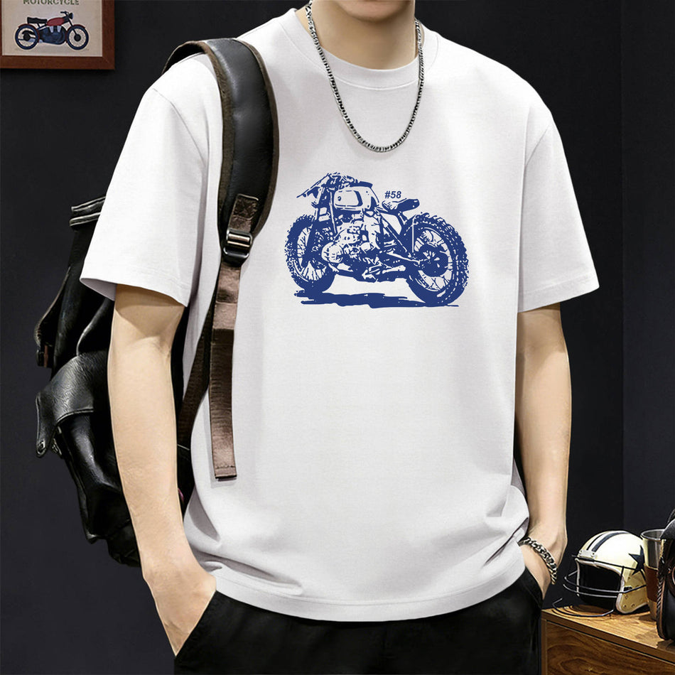 Men’s Heavyweight Cotton Loose Fit Retro Summer T-Shirt
