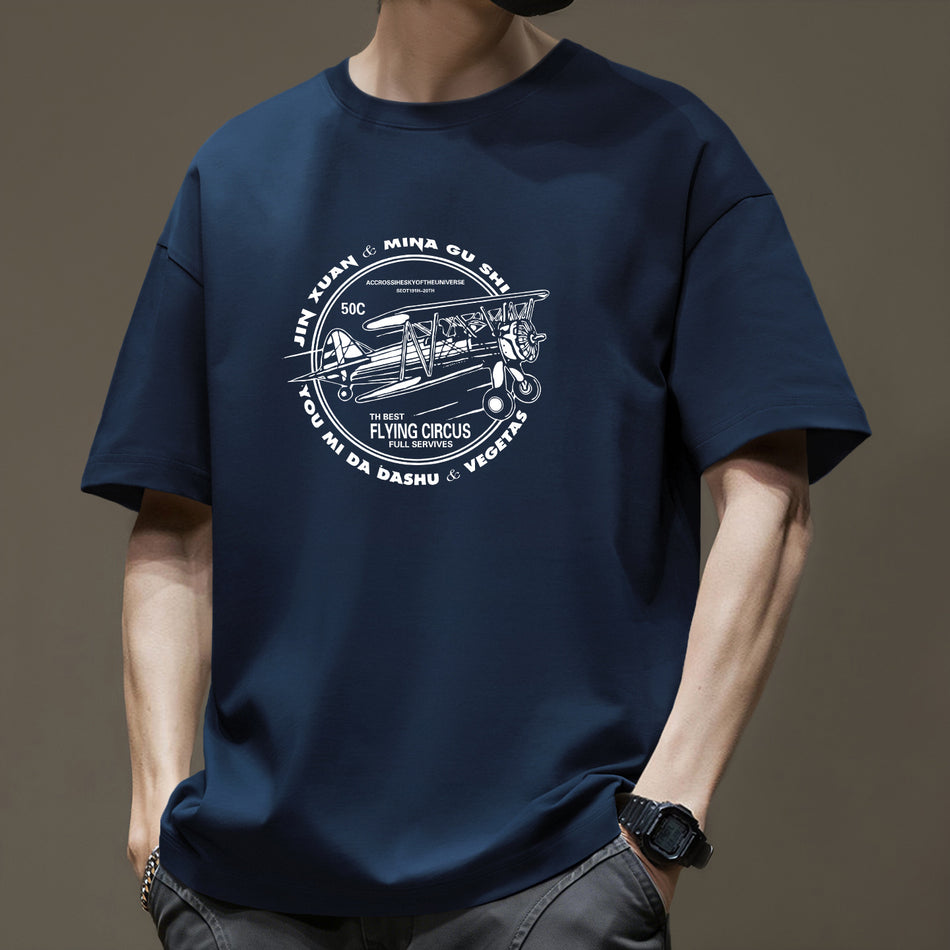 Men’s Heavy Cotton Loose Fit Crew Neck Summer T-Shirt