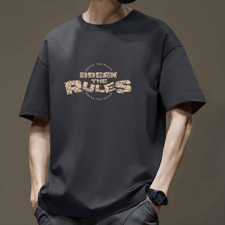 Men’s Heavy Cotton Loose Fit American High Street T-Shirt