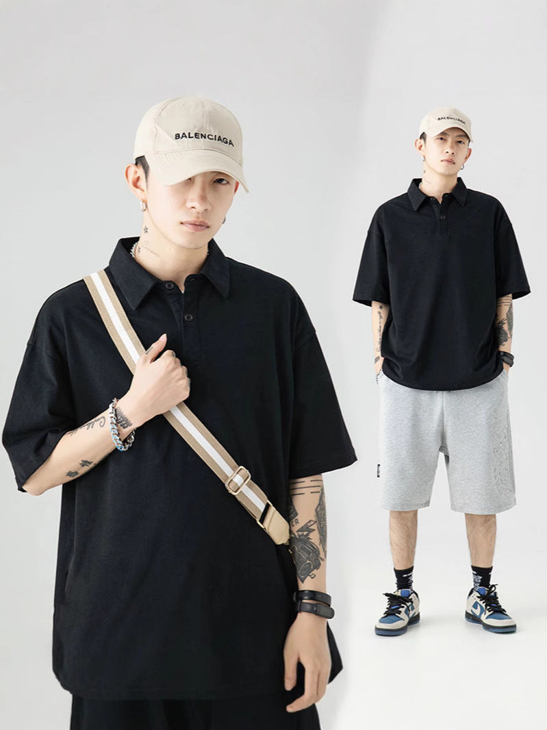 Men's Ice Silk Lapel Polo Shirt Business Casual Short Sleeve