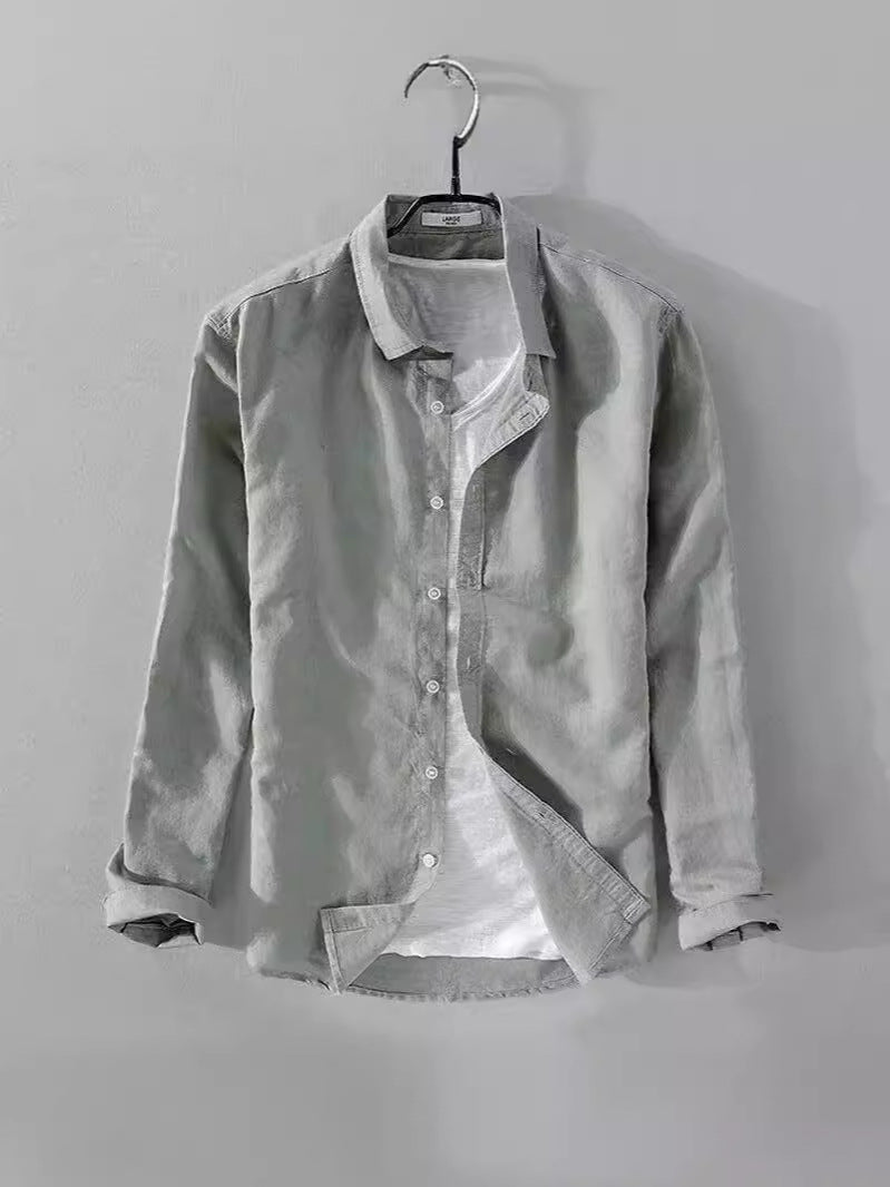 Men's Loose Long Sleeve Casual Shirt Minimalist Summer Lightweight Jacket