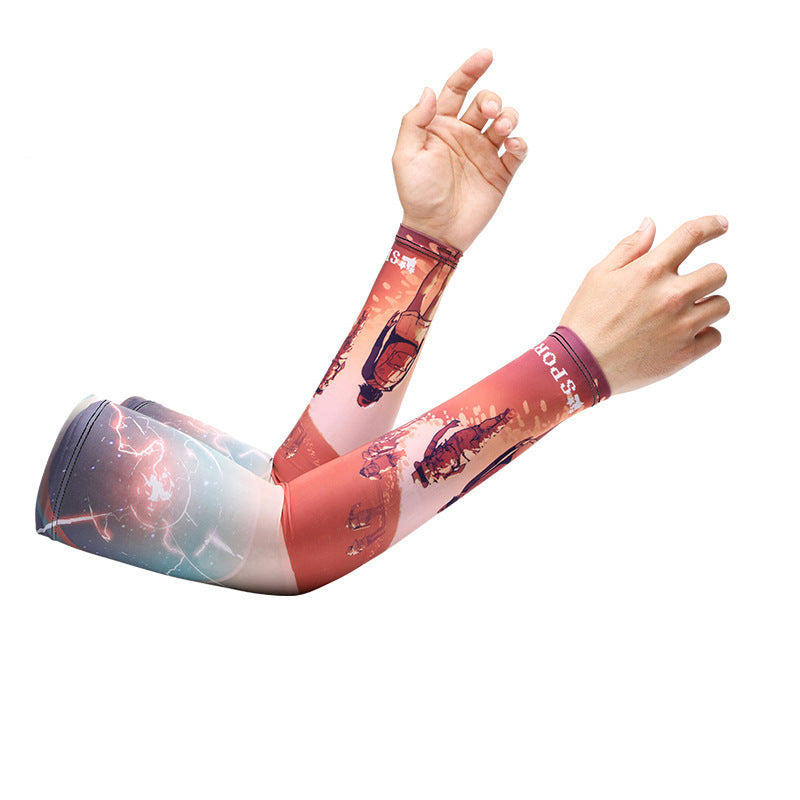 Men's Premium Cross-Border Ice Silk UV Protection Sports Sleeves