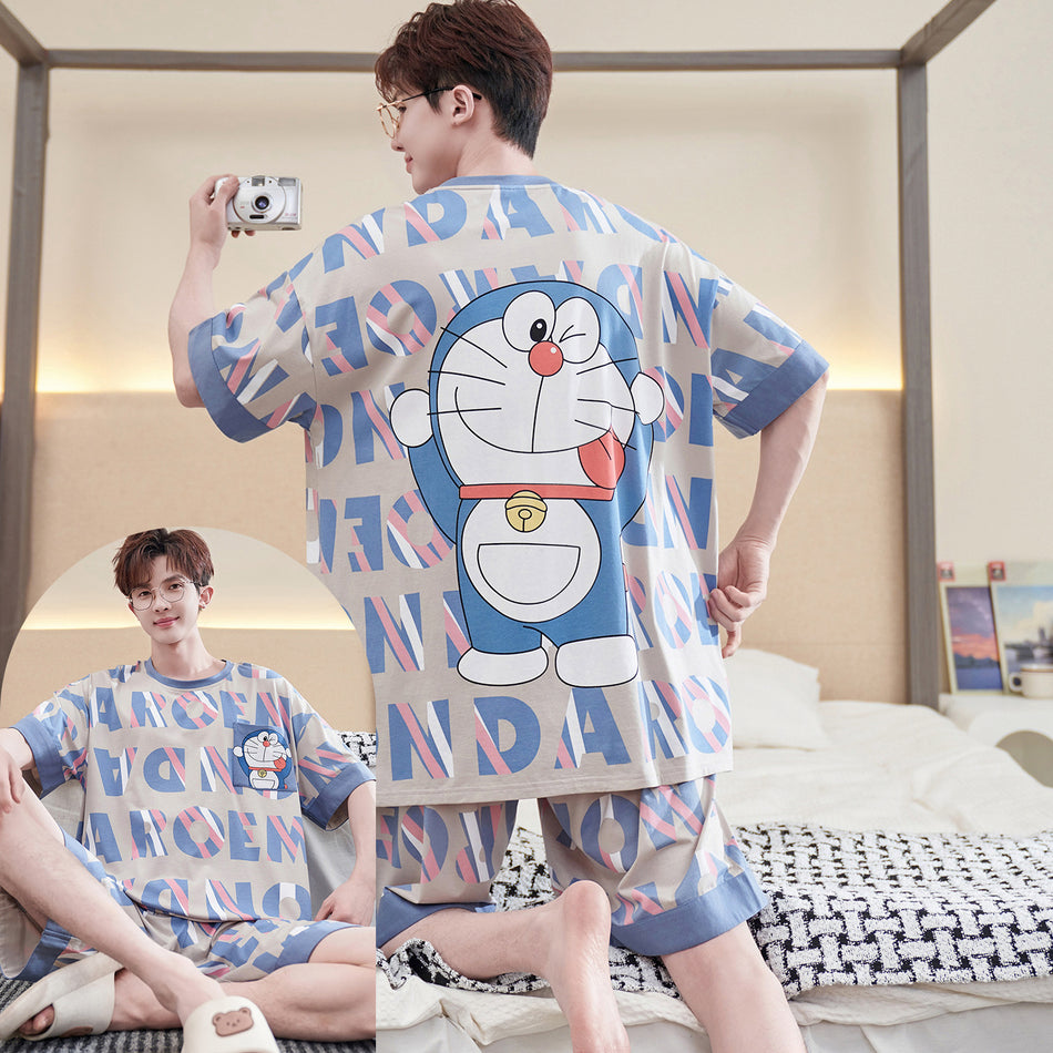 Youth Premium Modal Ice Silk Short-Sleeve Summer Loungewear Suit