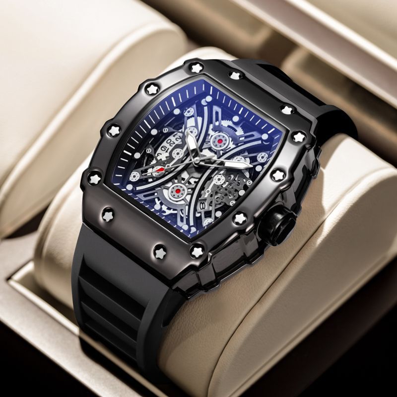 Men's Premium Barrel-Shaped Square Sports Quartz Watch
