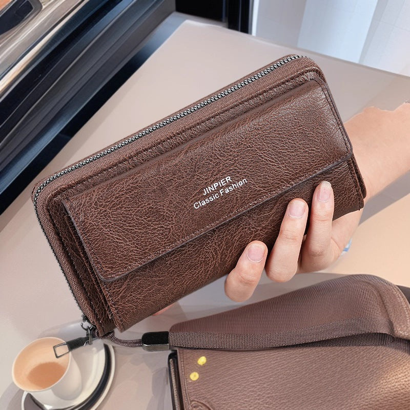 Premium Men's Business Zipper Short Wallet