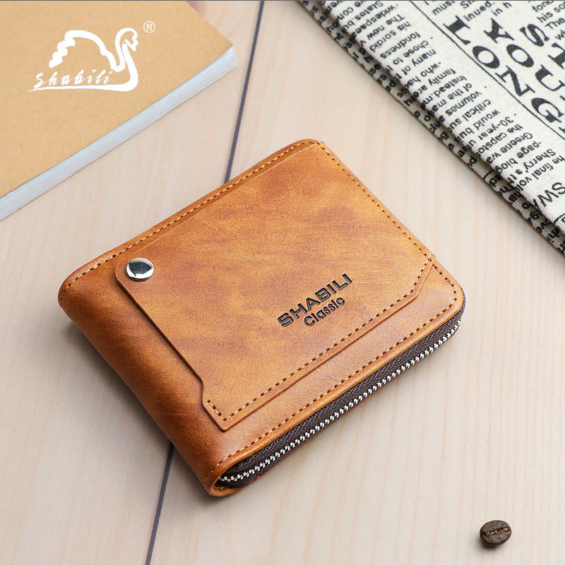 Men's Compact Multi-Functional Short Wallet & Portable Coin Purse