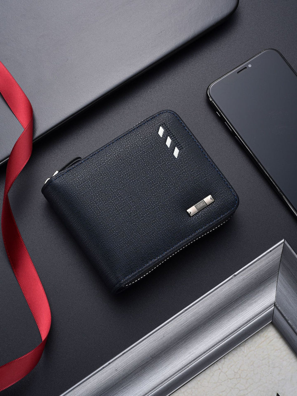 Premium Men's Retro Leather Zipper Wallet