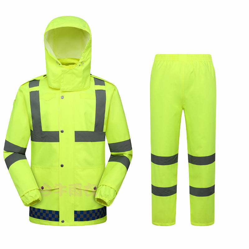 Premium Men's Heavy Rain Reflective Storm Suit