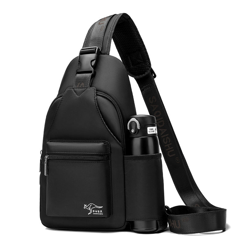 Men's Waterproof Oxford Chest Bag with Large Capacity Design