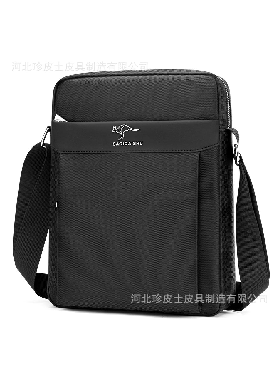 Men's Waterproof Oxford Crossbody Shoulder Bag with Minimal Design