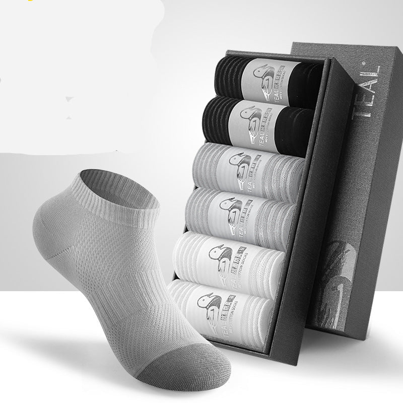 PACK OF 6-Men's Breathable Silver Fiber Sports Socks with Antibacterial Comfort