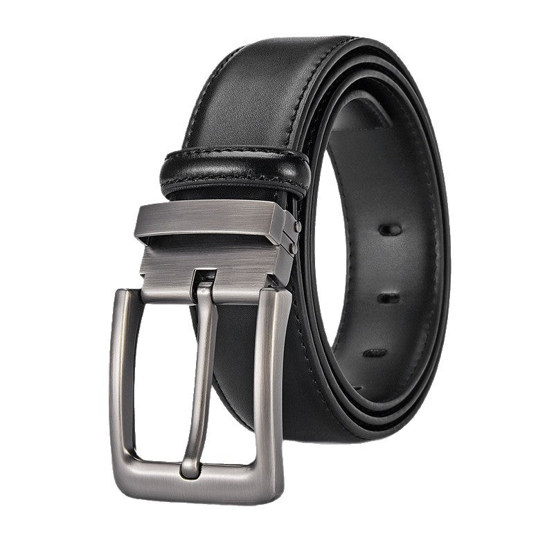 Men's Genuine Cowhide Pin Buckle Leather Belt