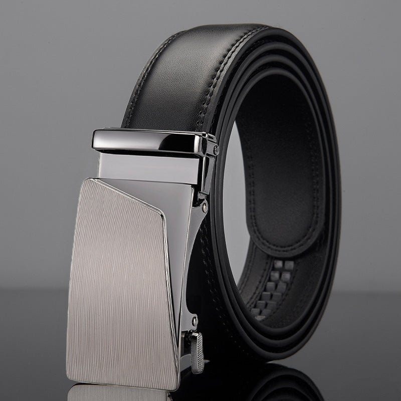 Men's Genuine Leather Automatic Buckle Business Belt