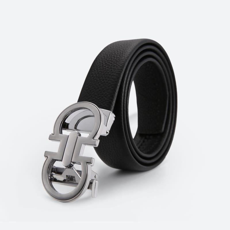 Men's First-Layer Cowhide Automatic Buckle Business Belt