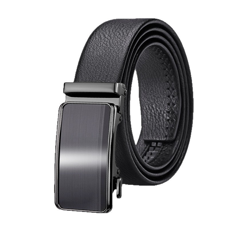 Men's Genuine Cowhide Automatic Buckle Business Belt