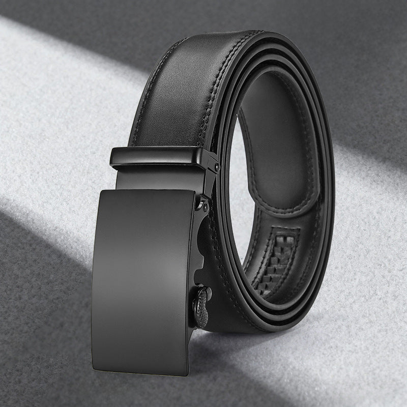 Men's Pure Leather Automatic Buckle Business Casual Belt