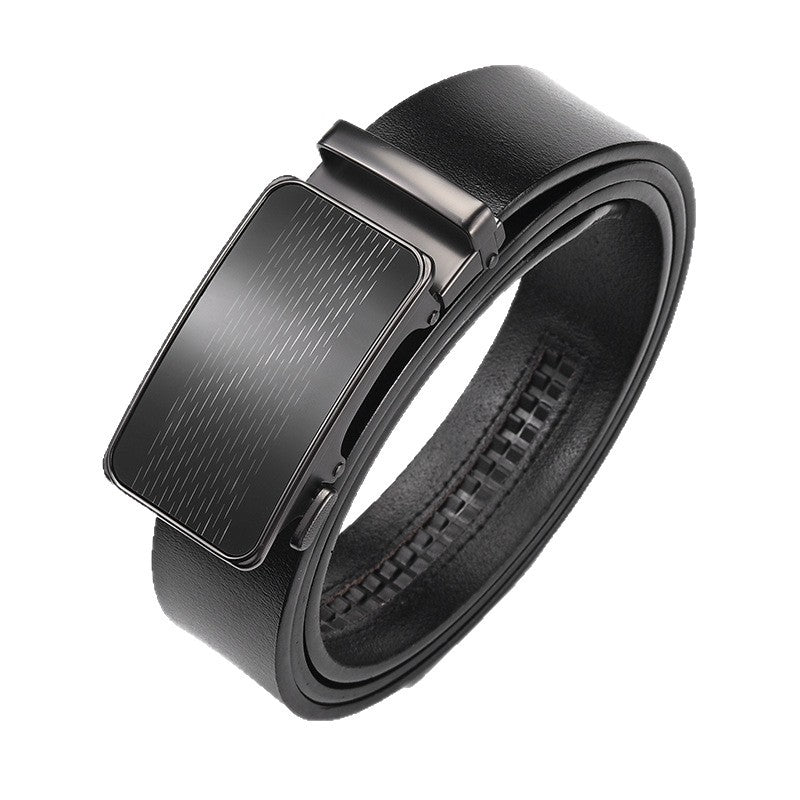 Men's Genuine Cowhide Automatic Buckle Business Belt