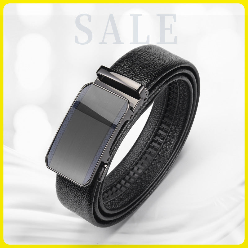 Men's Automatic Buckle Business Casual Leather Belt