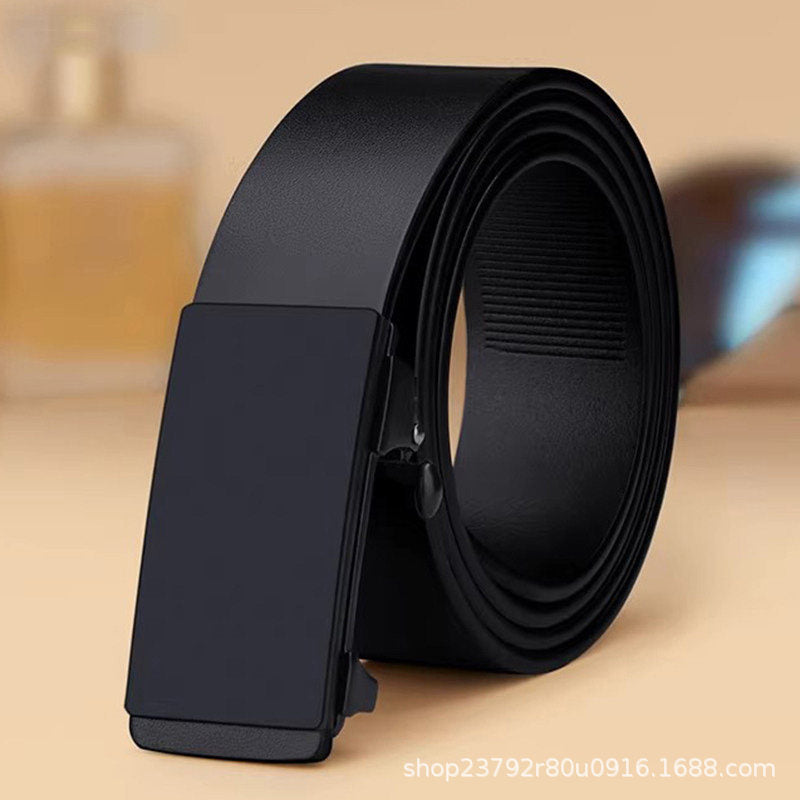 Men's Automatic Buckle Casual Leather Belt for Jeans Wear