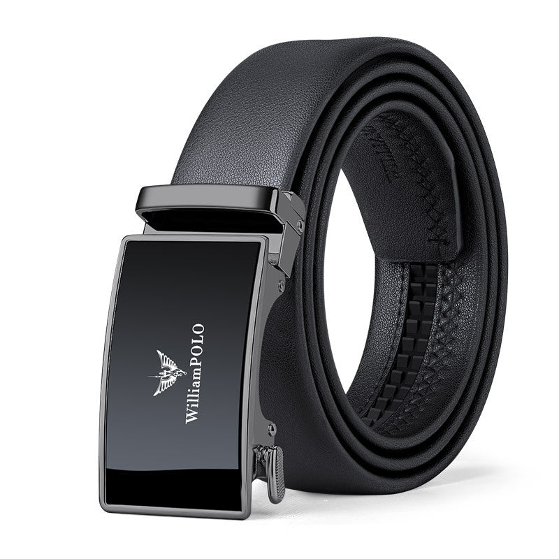 Men's Genuine Leather Automatic Buckle Business Belt