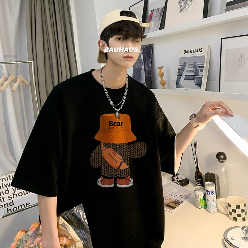 Men's Oversized Summer Heavy Cotton Half Sleeve T-Shirt