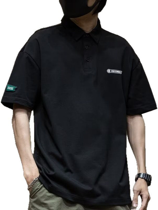Men's Loose Fit Japanese Style Summer Polo Shirt