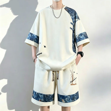 Men's Oversized Summer T-Shirt and Shorts Set Casual Wear