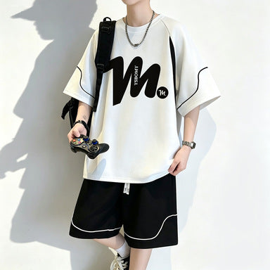 Men's Ice Silk Loose Fit T-Shirt and Shorts Set 2026
