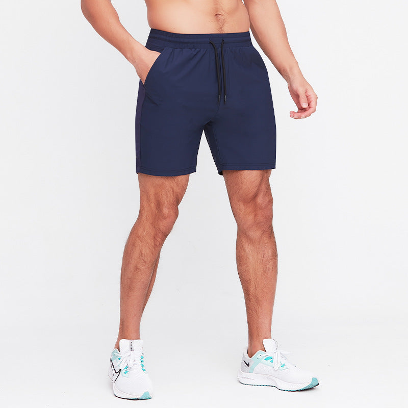 Men’s Ice Silk Stitching Quick Dry Sports Basketball Shorts