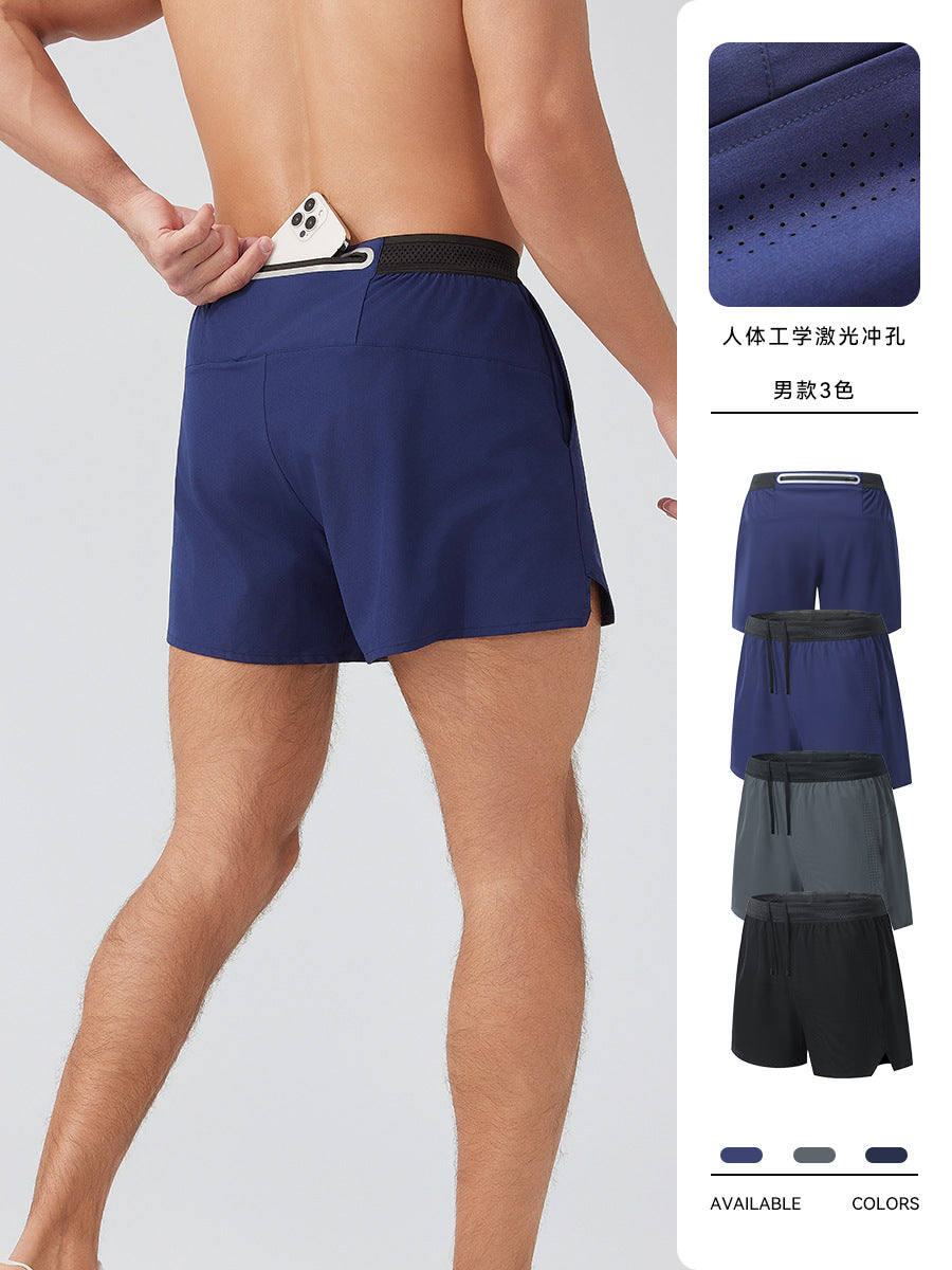 Men’s Faux Two Piece Quick Dry Running Fitness Sports Shorts