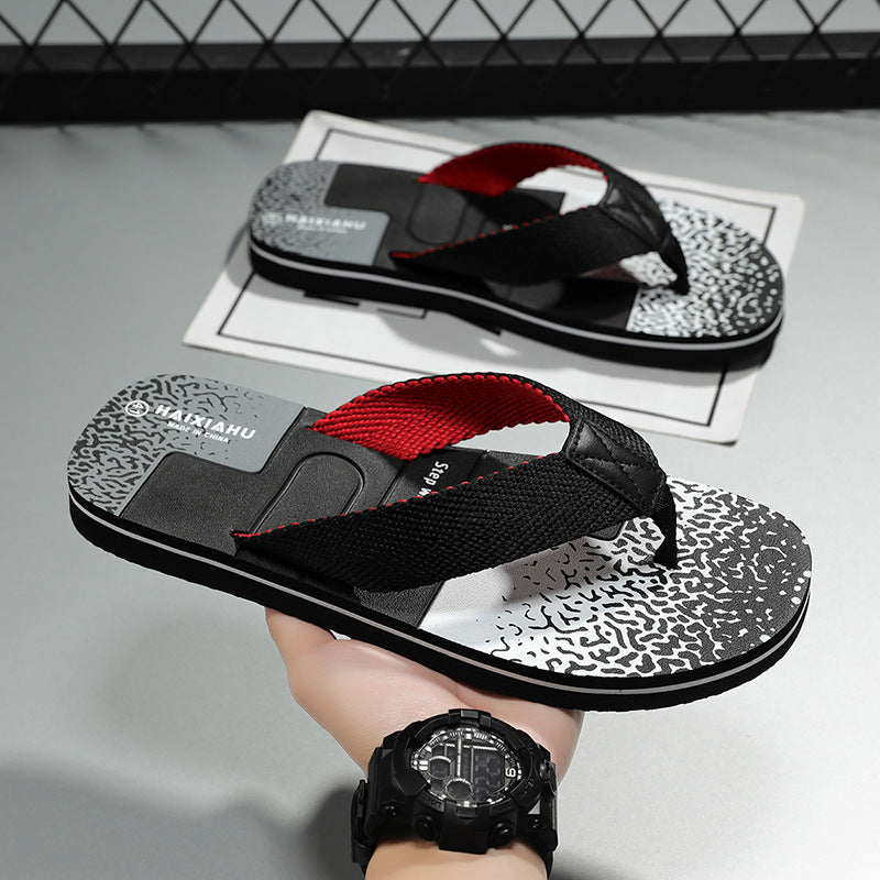 Men’s Wear Resistant Rubber Beach Flip Flops Non Slip Summer Sandals