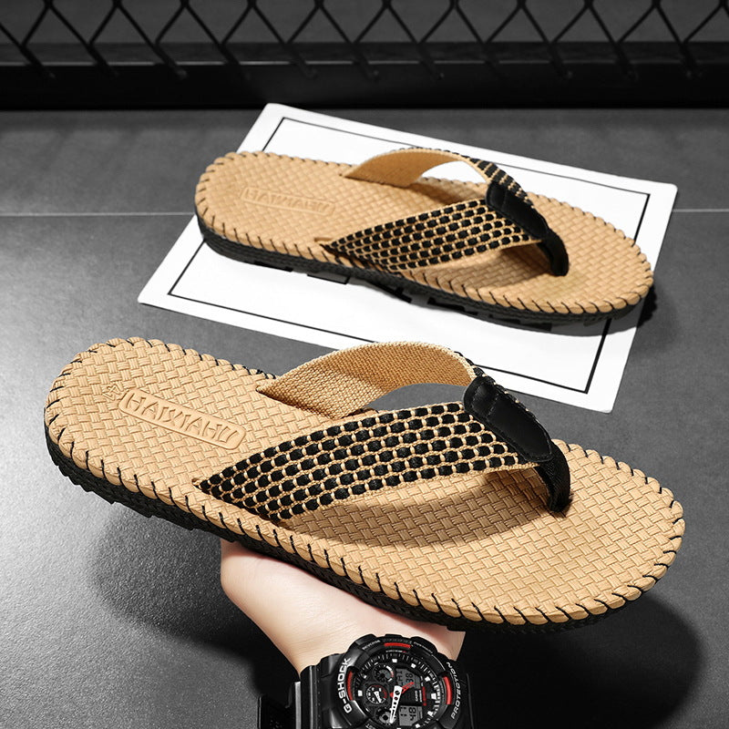 Men’s Soft Sole Non Slip Wear Resistant Beach Flip Flops Casual