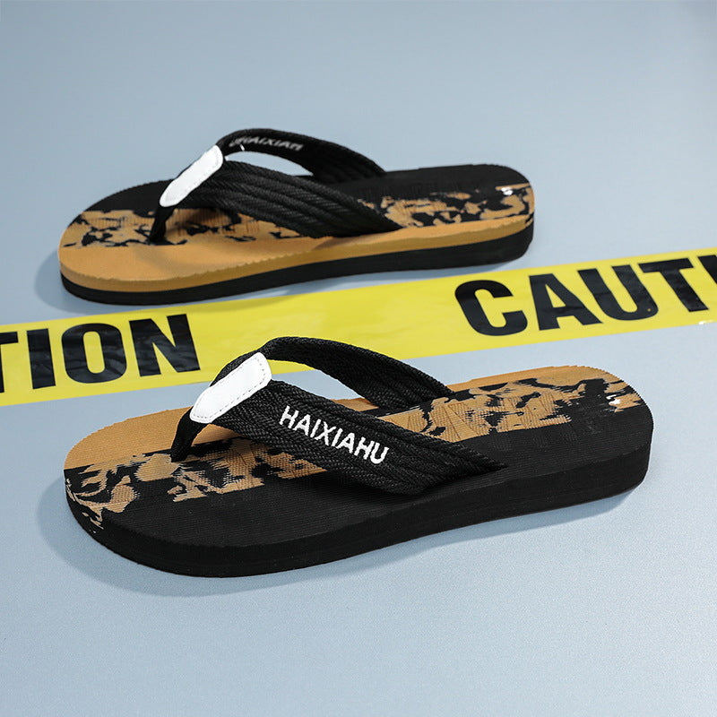 Men’s Wear Resistant Non Slip Beach Flip Flops Personalized Summer Sandals
