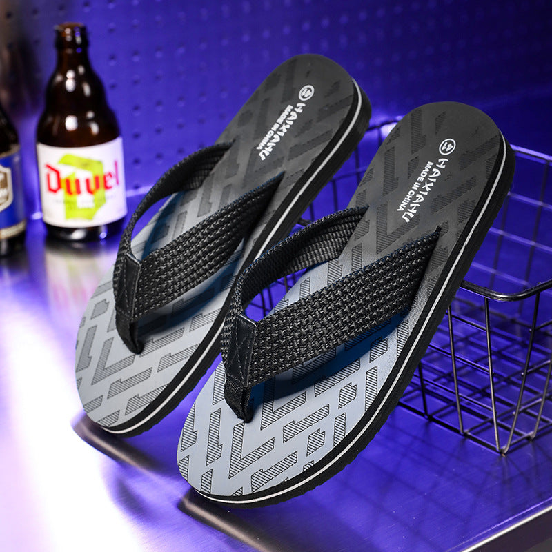 Men’s Trendy Casual Beach Flip Flops Durable Outdoor Summer Sandals