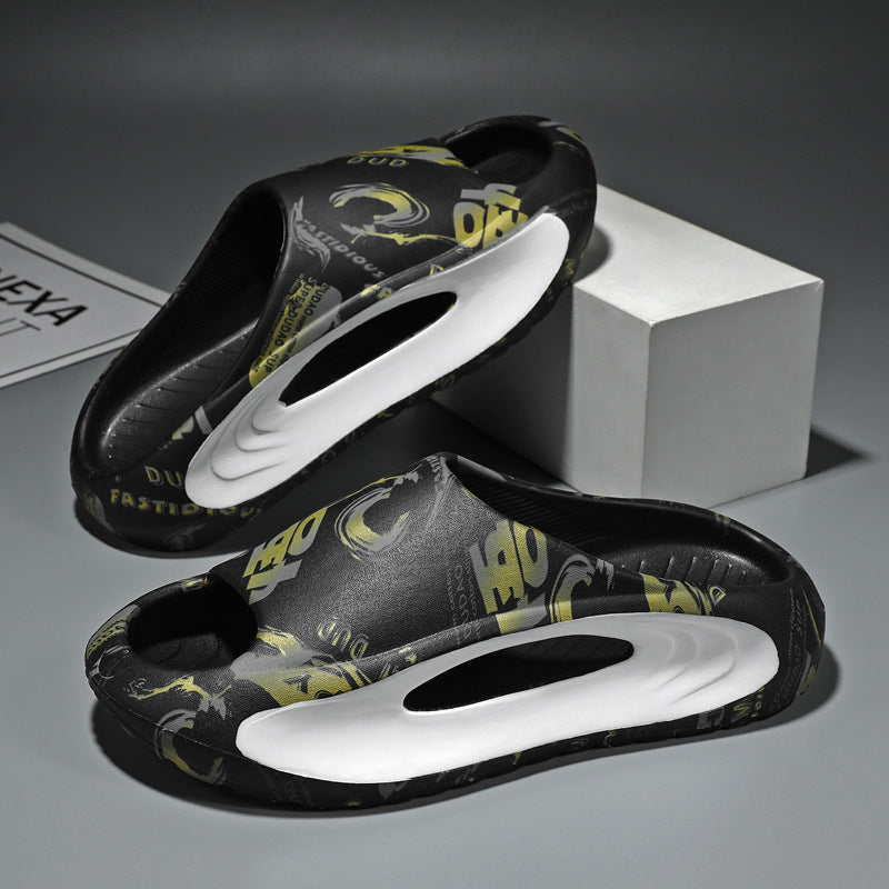 Men’s Soft Sole Non Slip Beach Slippers Casual Summer Slip On Shoes