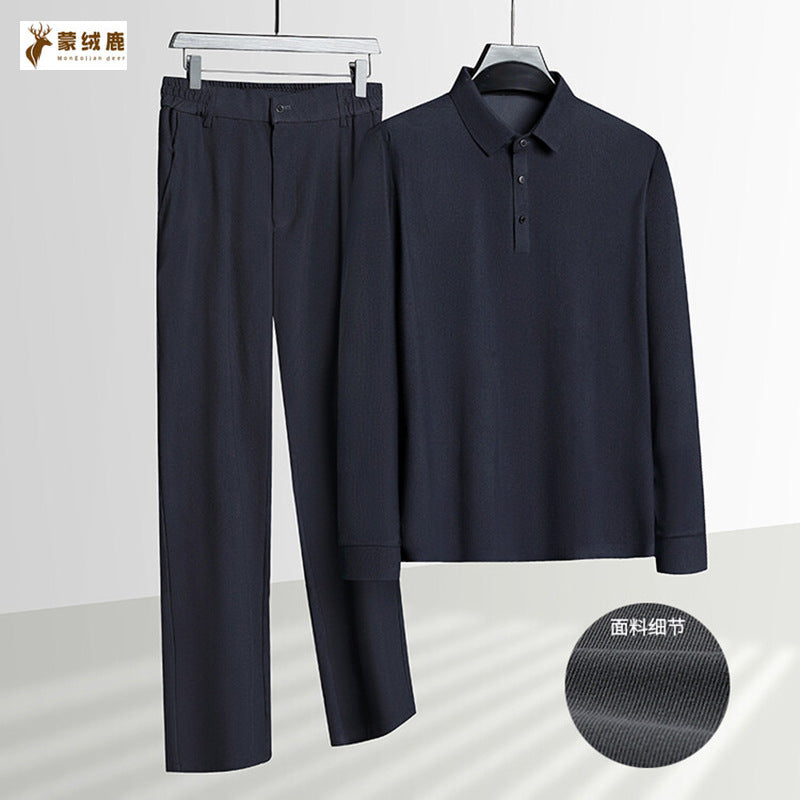 Men's Light Business Cotton Corduroy Summer Trousers Suit