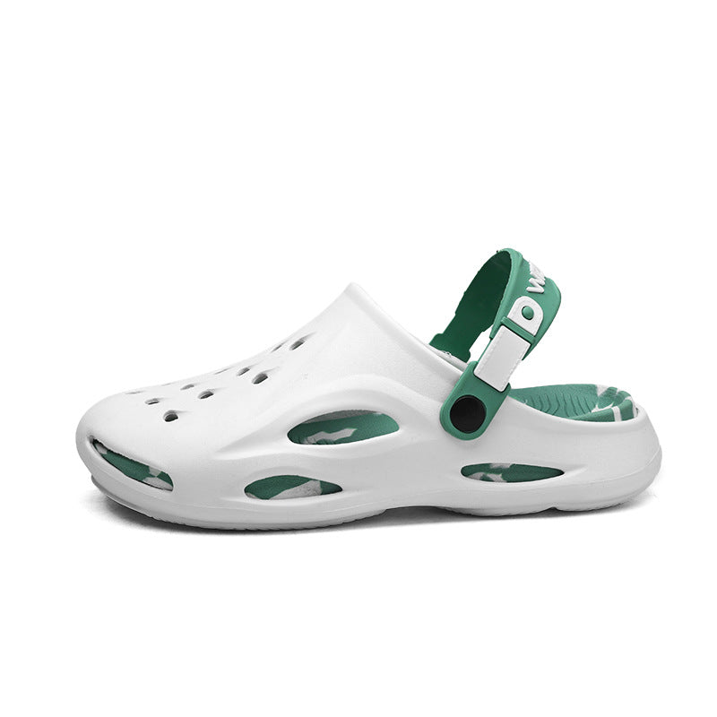 Men's Hollow Toe Clog Sandals Thick Sole Non-Slip Comfort