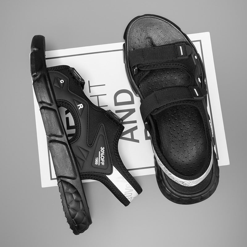 Men's Velcro Sport Sandals Breathable Non-Slip Beach Shoes