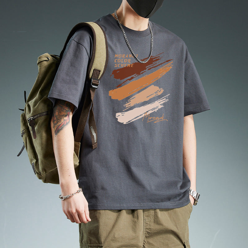 Men's Heavyweight Cotton Loose Fit Crew Neck Graphic Tee