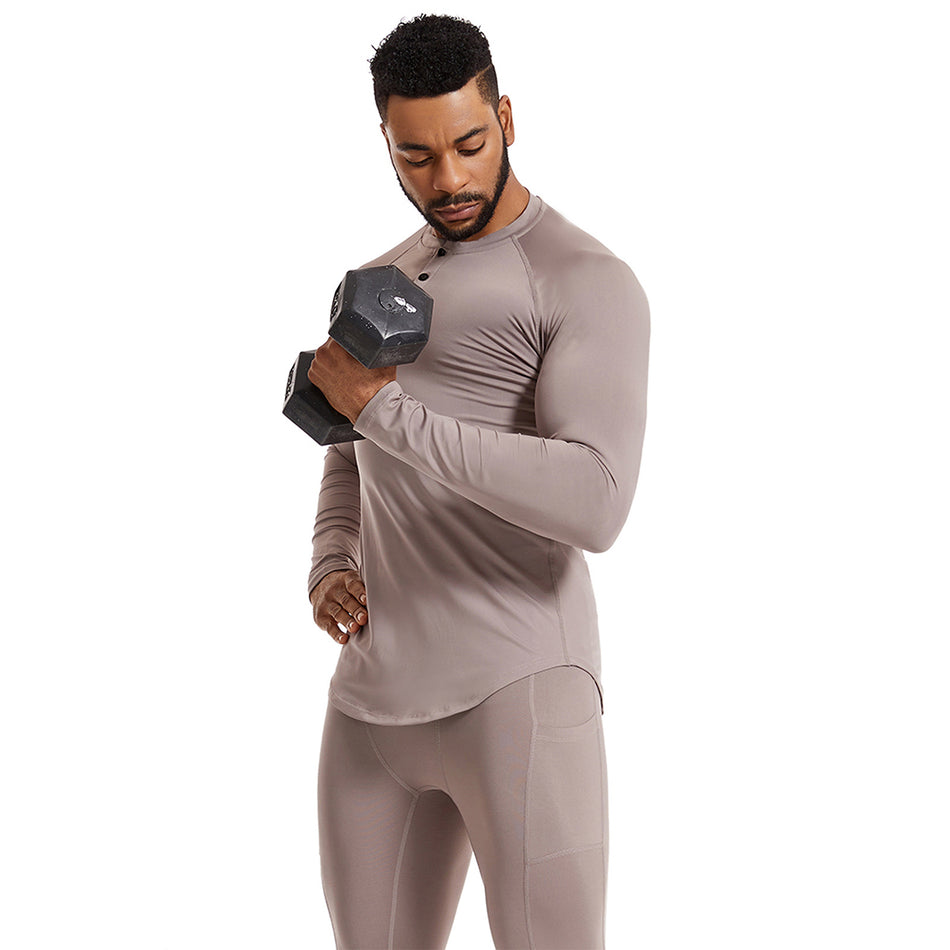 Men's Quick-Dry Compression Long Sleeve Running Shirt