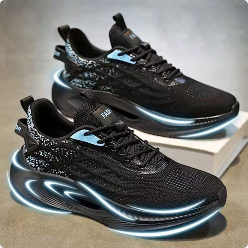 Men's Lightweight Flyknit Running Sneakers with Breathable Mesh