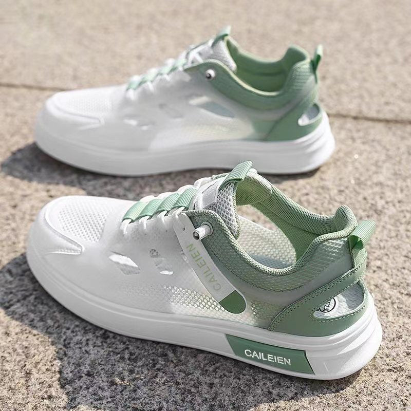 Men's Breathable Mesh Sneakers Casual Lace-Up Sports Shoes