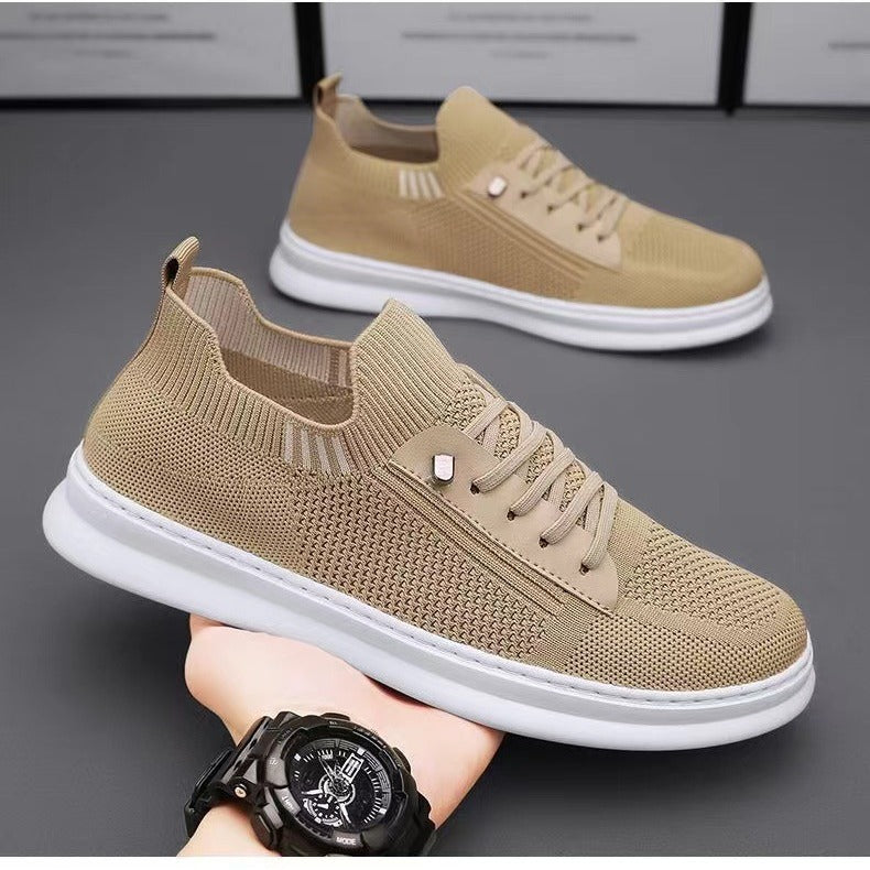 Men's Breathable Slip-On Knit Sneakers with Cushioned Comfort