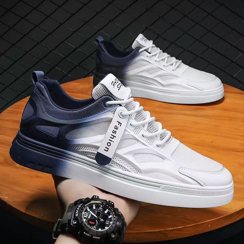 Men's Breathable Mesh Casual Sneakers Lightweight Lace-Up Shoes