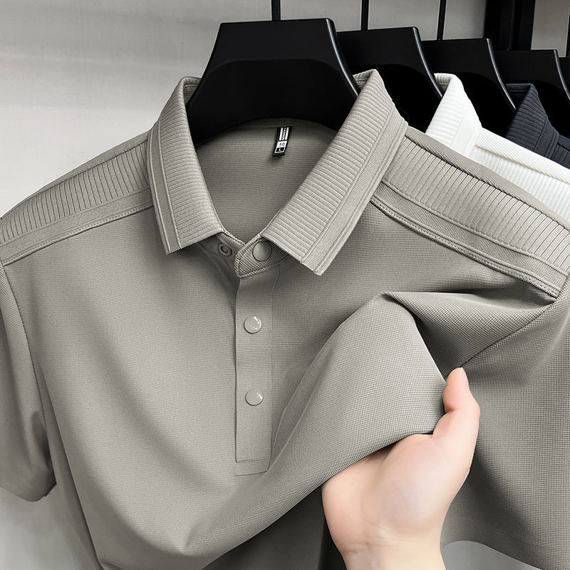 Men's Cooling Nylon Polo Shirt Breathable Stretch Comfort