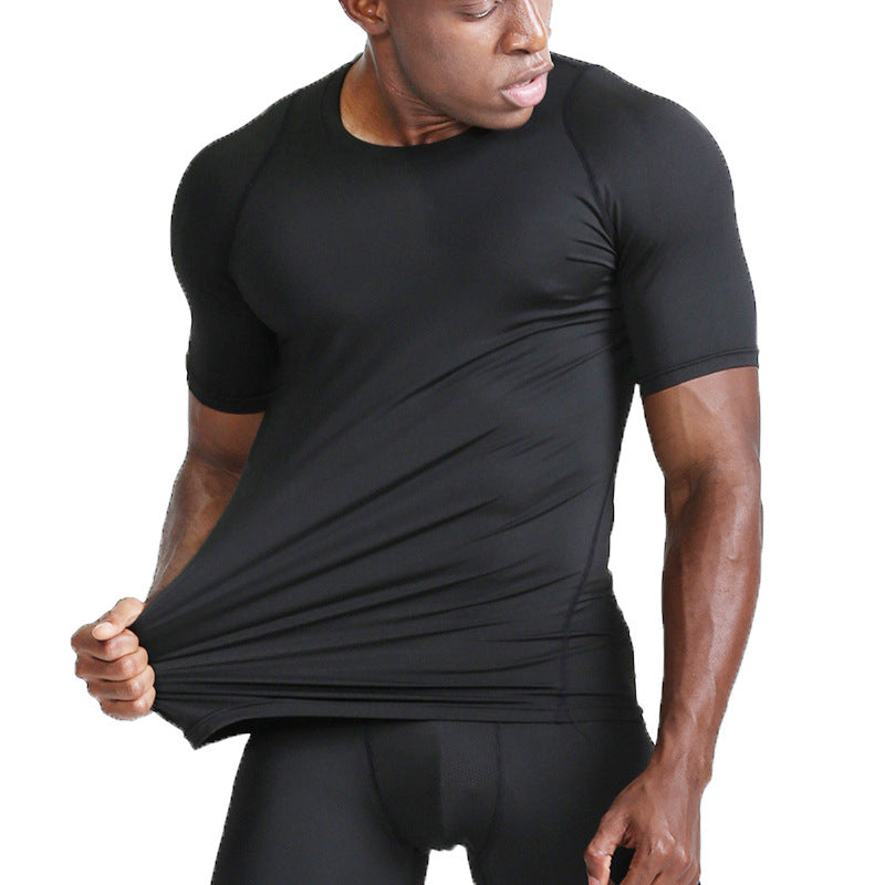 Men's Quick-Dry Compression Sports T-Shirt Stretch Training Fit